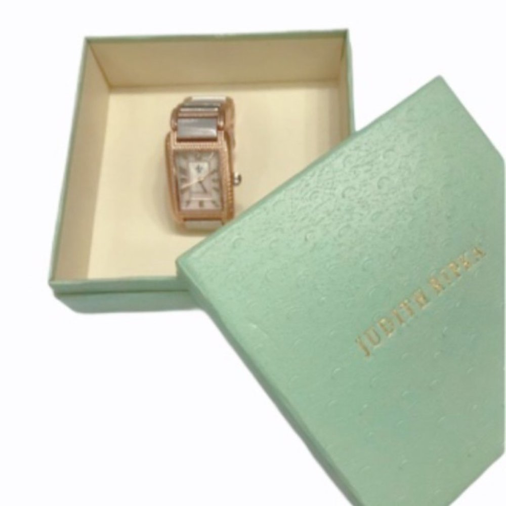 New! JUDITH RIPKA Rose Gold and silver Lexington 100G Watch - Picture 5 of 9
